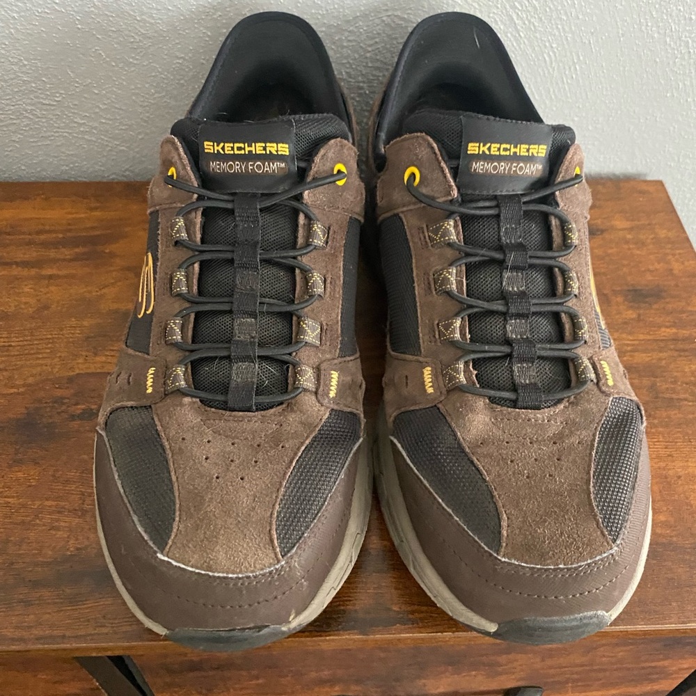 Skechers Slip Ins Sneakers Mens Size 11.5 Brown Relaxed Fit - Picture 3 of 7
